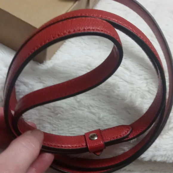Authentic Red Leather Coach Dog Leash - Picture 5 of 6